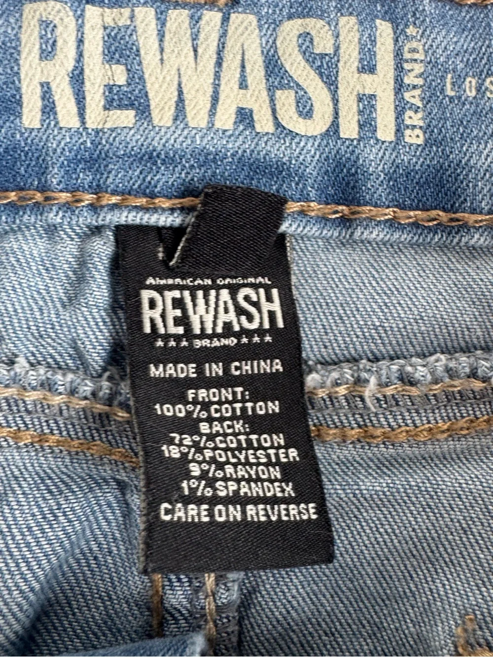 Rewash Women’s Denim Maxi Skirt Light Wash Raw Hem Front Slit Casual 13 31 - Picture 3 of 7